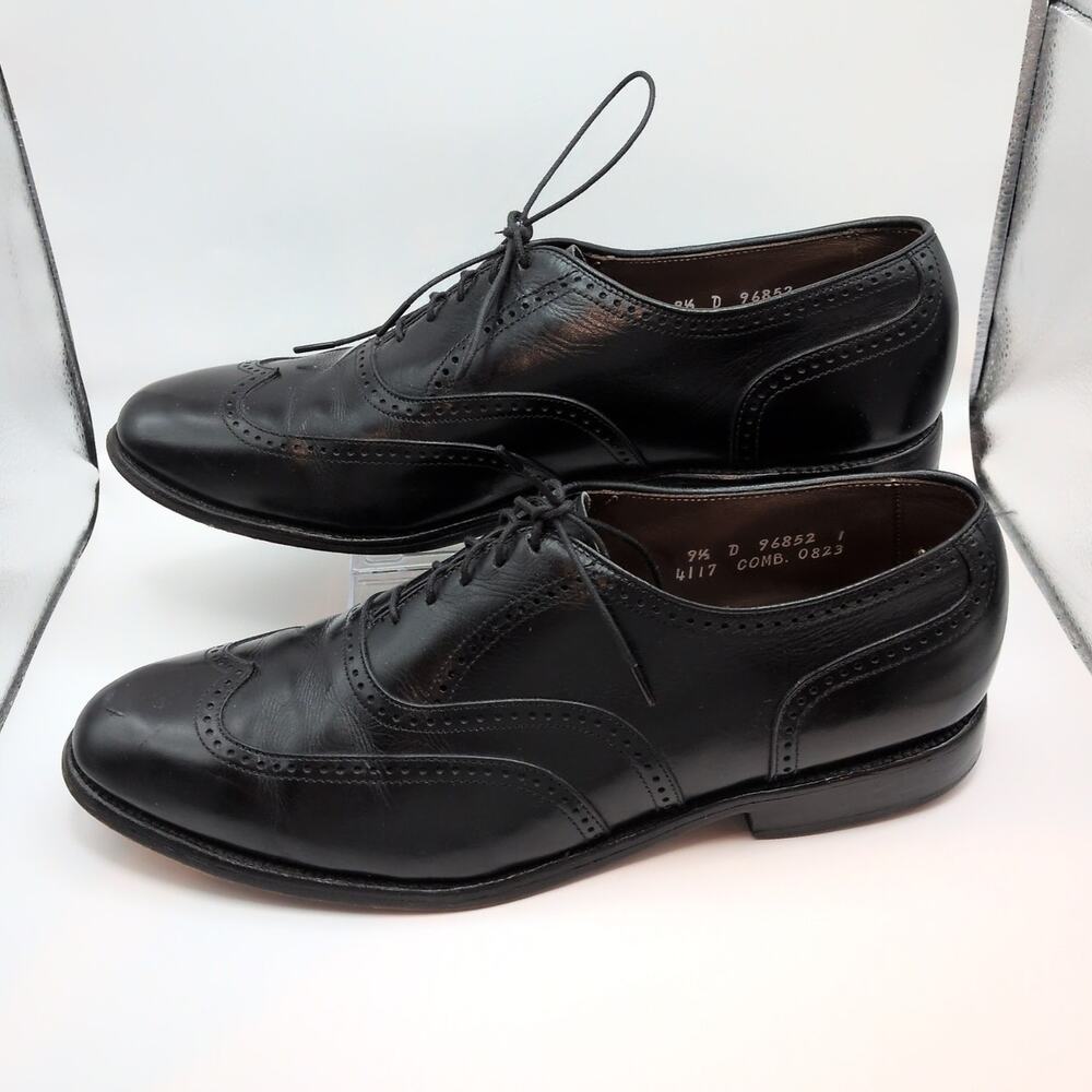 Allen Edmonds Marlow Wingtip Oxford Brogue Men's 9.5 D Black Leather Dress Shoes